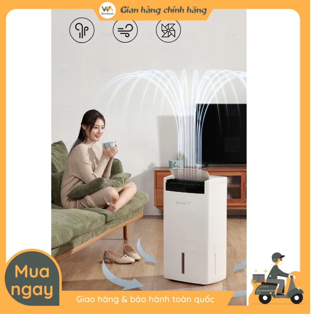 Máy hút ẩm thông minh Xiaomi New Widetech 24L – Cân bằng độ ẩm lý tưởng - Mẫu mới 2023