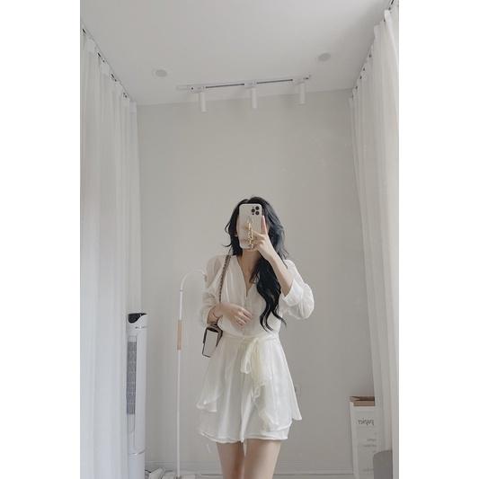 Set áo + quần tơ mềm siêu tiểu thư by samhyewear