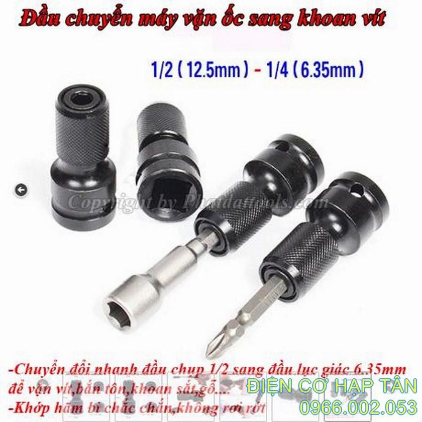 ĐẦU CHUYỂN  BULONG 1/2 SANG BẮT VÍT LỤC GIÁC 6MM