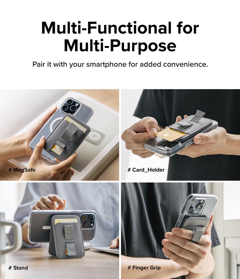 Ví kiêm giá đỡ Ringke Stand Grip Wallet Magnetic - Hàng Chính Hãng