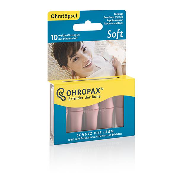 Hộp 10 nút bịt tai OHROPAX SOFT (Siêu mềm mại, êm ái)