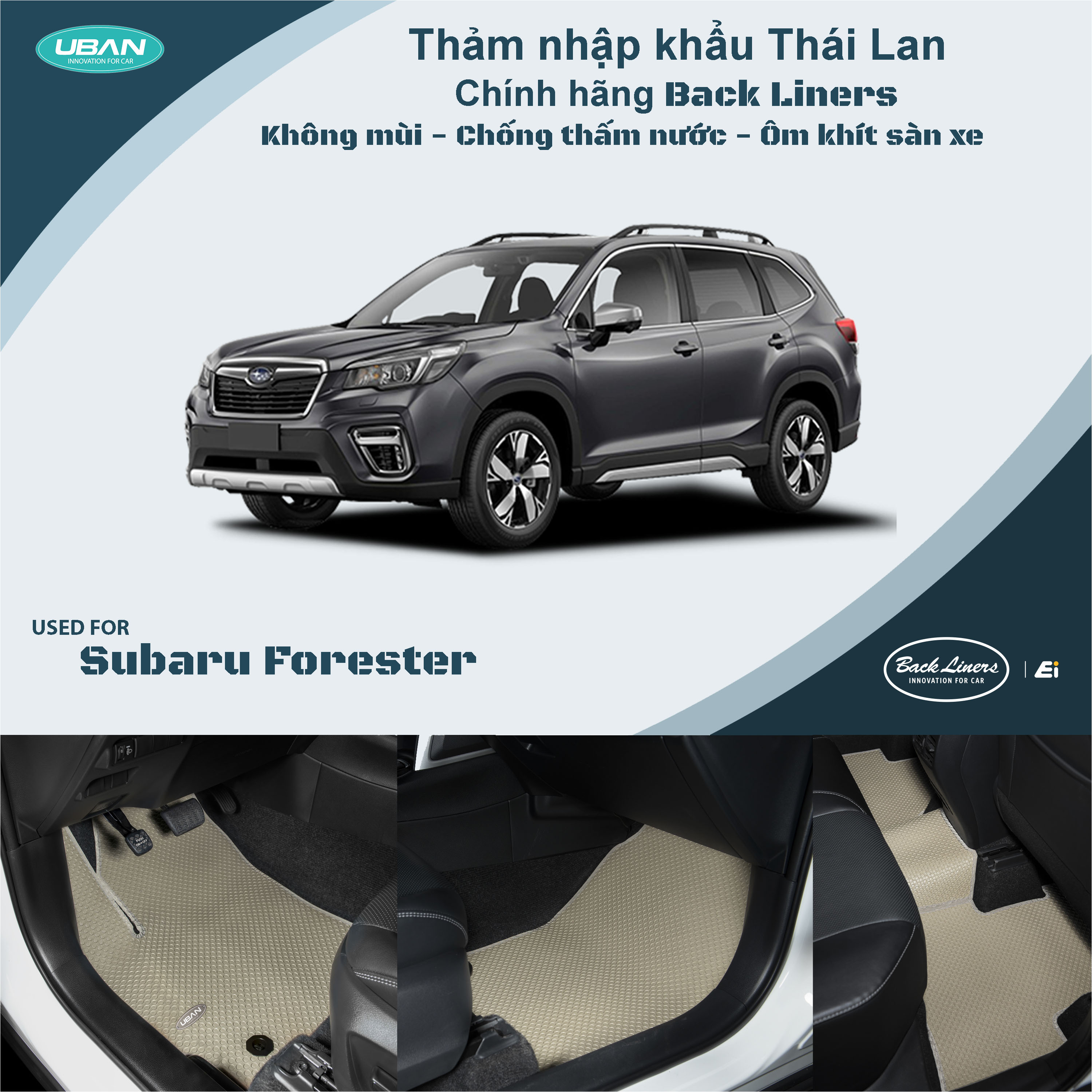 Thảm lót sàn ô tô UBAN cho xe Subaru Forester - Nhập khẩu Thái Lan