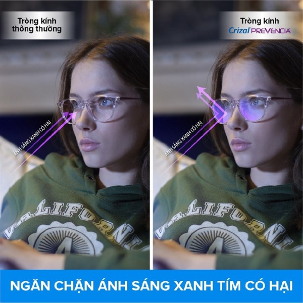 (Tặng gọng) Tròng (mắt) kính Essilor Crizal Easy/Rock/Sapphire/Transition (Pháp)