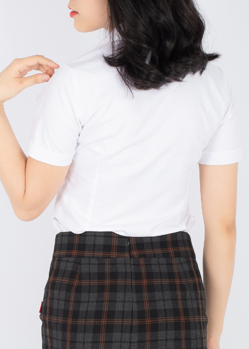 Áo Sơ Mi Nữ Ngắn Tay Màu Trắng N8919-01-01