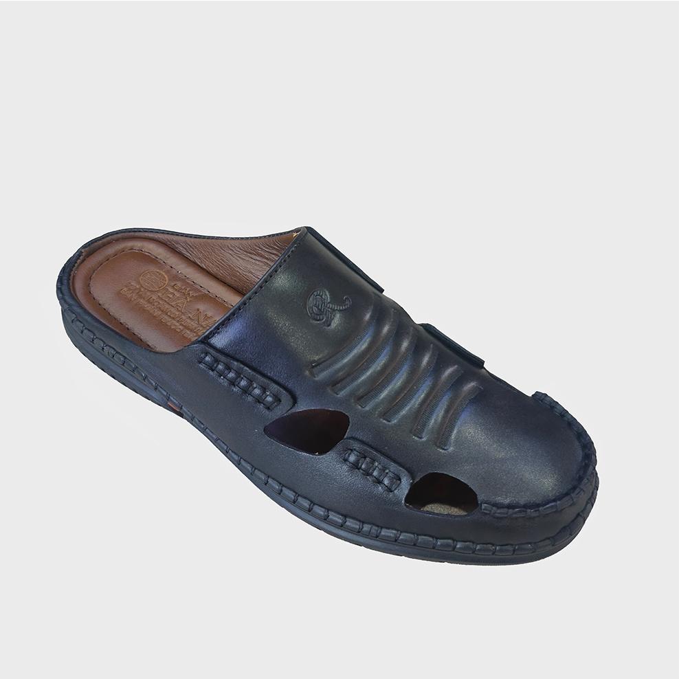 Dép Bít Mũi Nam Da Bò Thật TiTi ĐÔ Cao Cấp GSB2011d