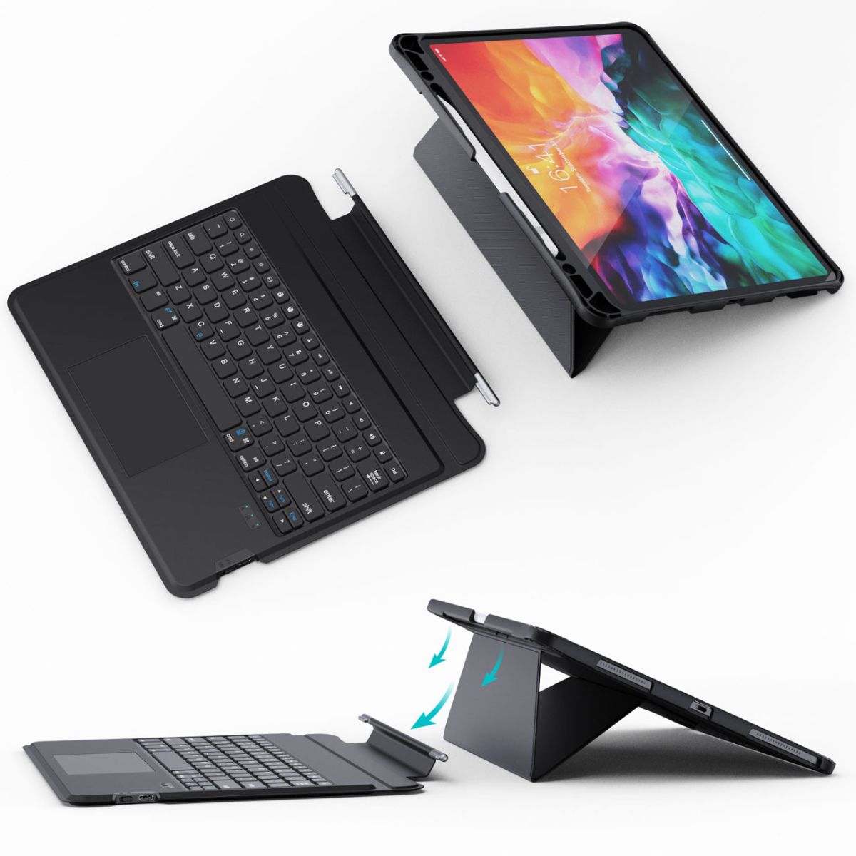 Bao da bàn phím Touchpad có thể tháo rời Choetech BH-015 dành cho Ipad Pro 12.9inch