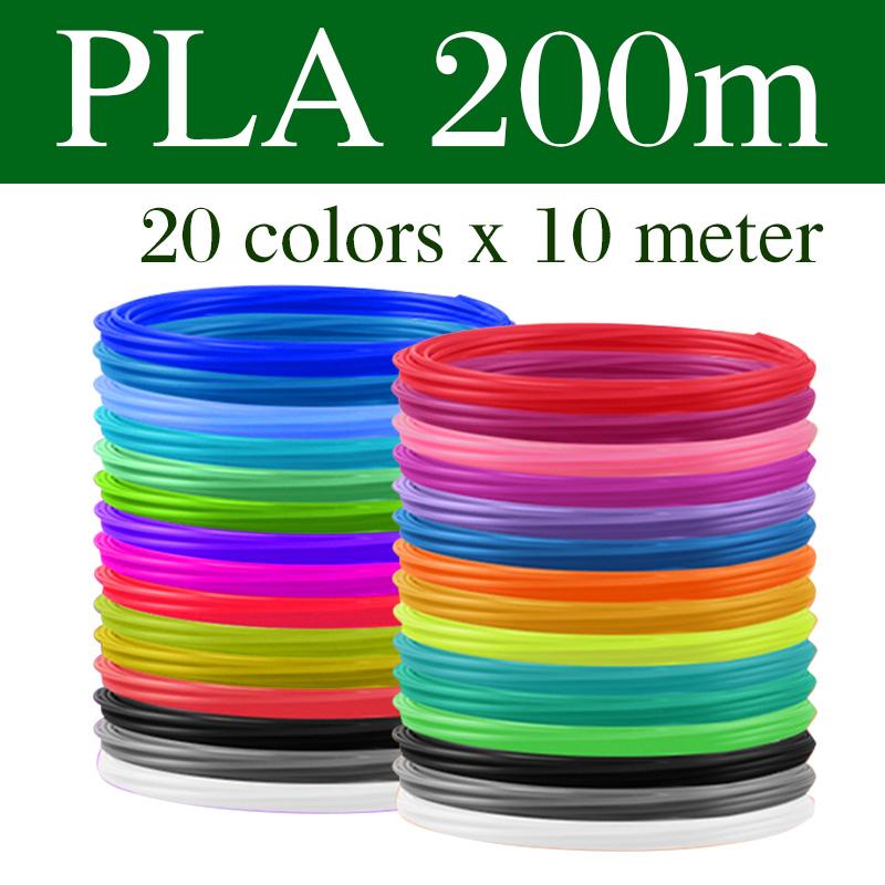 Dây buộc PLA/ABS 3D Pen 10/20 Rolls 10m Đường kính 1.75mm 200m Dây buộc cho bút 3D Máy in 3D, màu không lặp lại