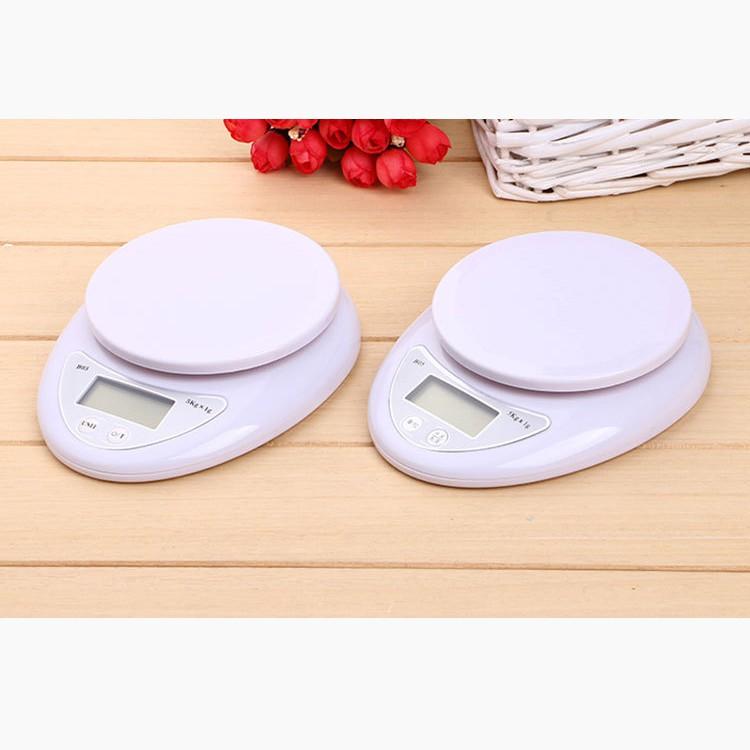 Cân Điện Tử Nhà Bếp Mini Electronic Kitchen Scale Cân Thực Phẩm 5Kg – 1G Kèm Pin