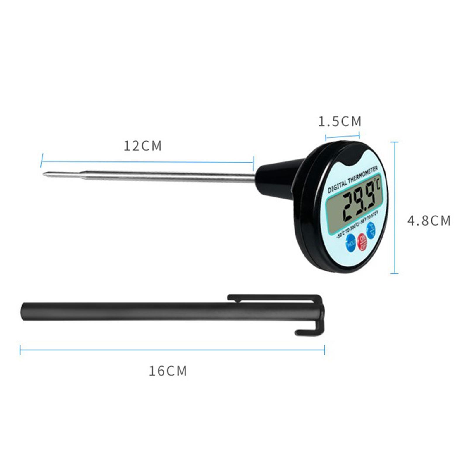 Portable Meat Thermometer Accessories °C/°F Cooking Tools LCD Screen Instant Read Baking Thermometer for Kitchen Deep Fry Milk Baking Oven