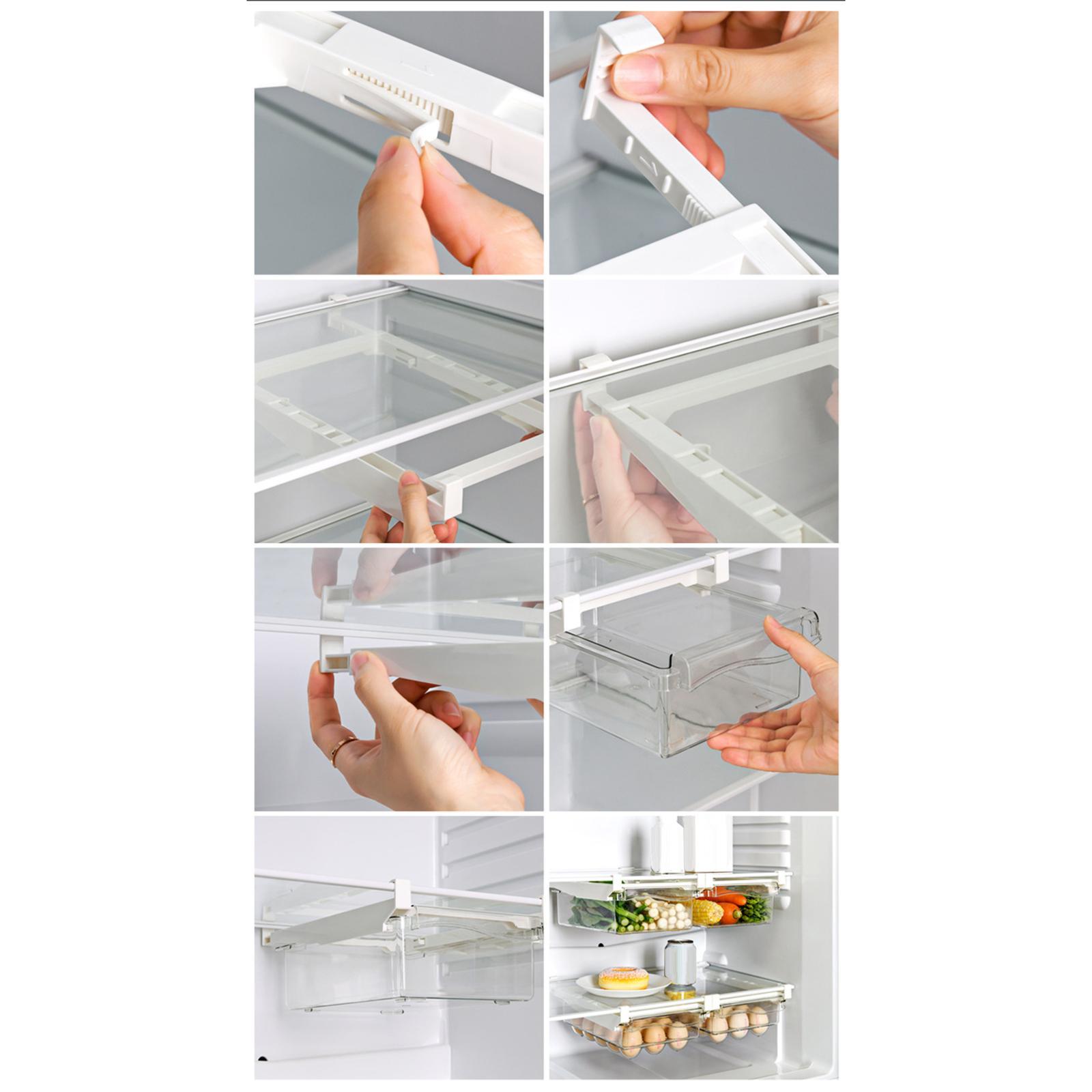 Refrigerator Drawer Organizer Fridge Shelf Holder Storage Box