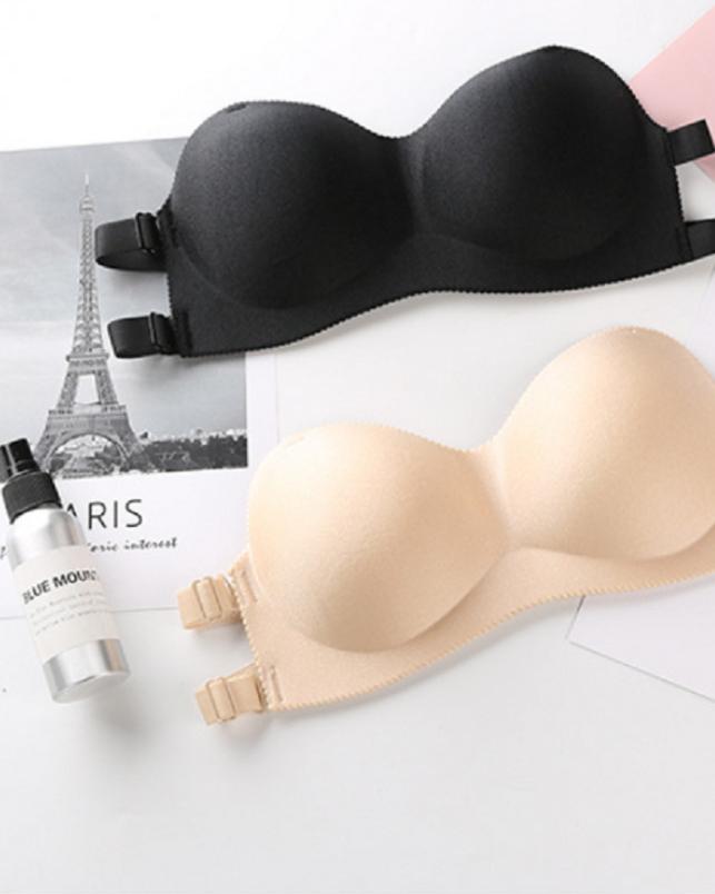 Áo ngực su đúc bàn tay cúp không dây kèm dây trong cho áo hở lưng