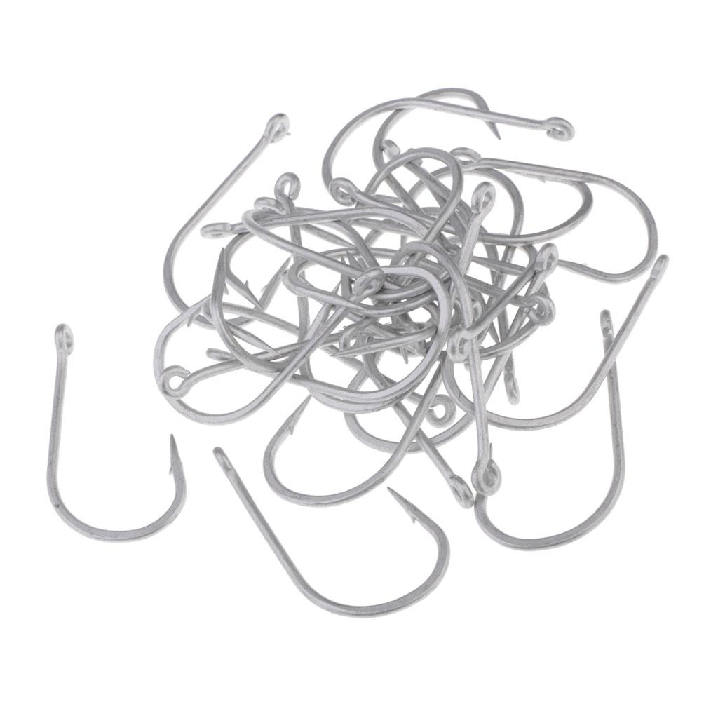 30pc Saltwater Fishing Hooks Crab Hooks Big Game Carbon Steel Sharp Hook