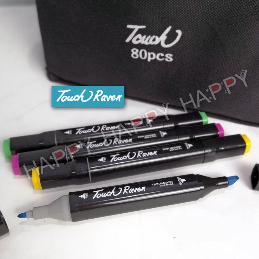 BỘ BÚT MÀU DẠ TOUCH MARKER 48 MÀU 2 ĐẦU KÈM TÚI VẢI HỌA CỤ CAO CẤP, CHUYÊN NGHIỆP TÔ MÀU VẼ TRANH SIÊU ĐẸP