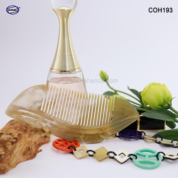 Lược sừng lá khía đẹp COH193 - Lược sừng xuất Nhật - Chăm sóc tóc