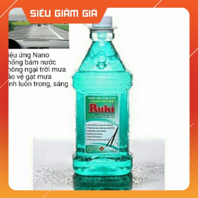 Nước rửa kính nano Ruki 2,5lit, combo 4 chai hàng cao cấp HÀNG CAO CẤP