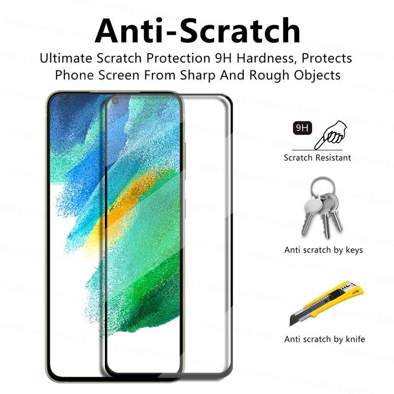 Miếng dán kính cường lực 3D cho Samsung Galaxy S21 / Galaxy S21 Ultra / Galaxy S21 Plus / Galaxy S21+ hiệu Kuzoom Protective Glass - mỏng 0.3mm, vát cạnh 2.5D, độ cứng 9H, viền cứng mỏng - Hàng nhập khẩu