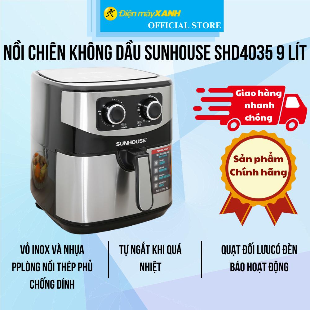 Nồi chiên không dầu Sunhouse SHD4035 9 lít - Hàng chính hãng - Hàng Chính Hãng