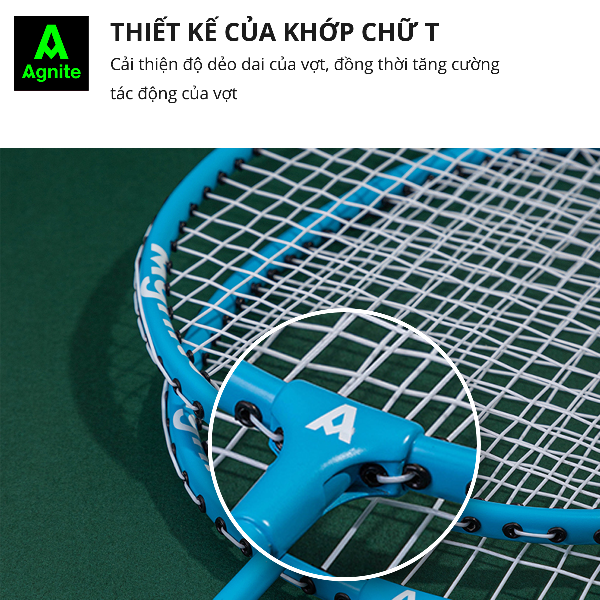 Bộ 2 vợt cầu lông thế hệ mới Agnite, siêu bền, nhẹ TẶNG kèm hộp cầu và túi đựng FH900/FH901
