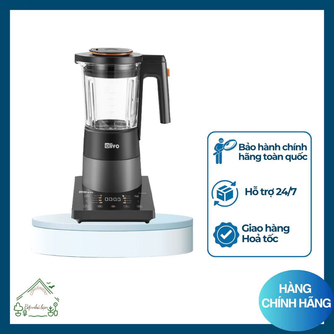 OLIVO X24 PRO Máy Làm Sữa Hạt Công Suất Lớn Nhất – Mở Nắp Bằng 1 Nút Bấm – Tạm Dừng 58s – Chống Khê Tuyệt Đối- Hàng Chính Hãng