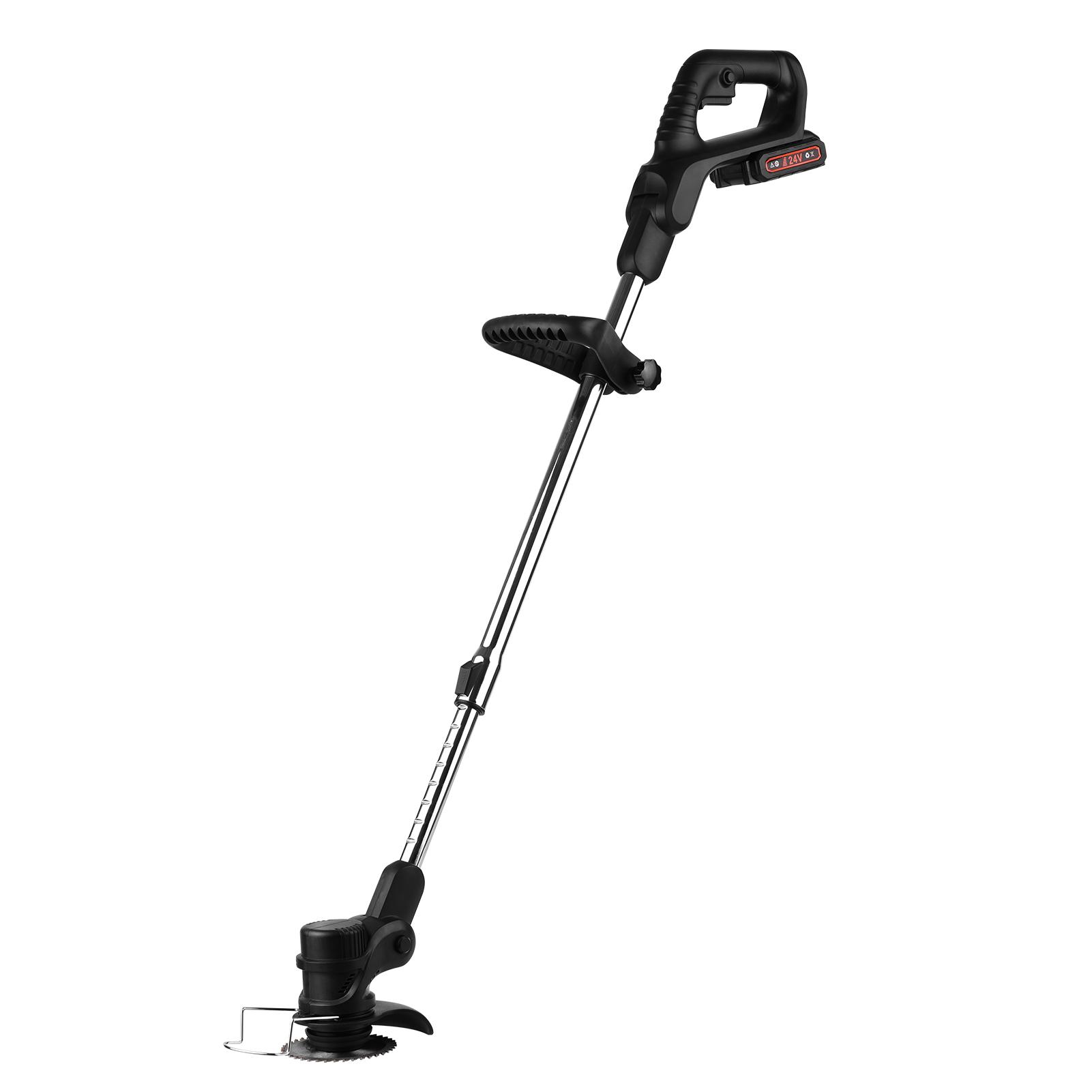 24VMáy cắt cỏ cầm tay không dây Telescopic Máy cắt cỏ điện 2 gói Pin sạc 7500mAh Bộ sạc nhanh Tông đơ dây điện đa chức năng với Lưỡi nhựa / Thép không gỉ, Lưỡi cưa tròn