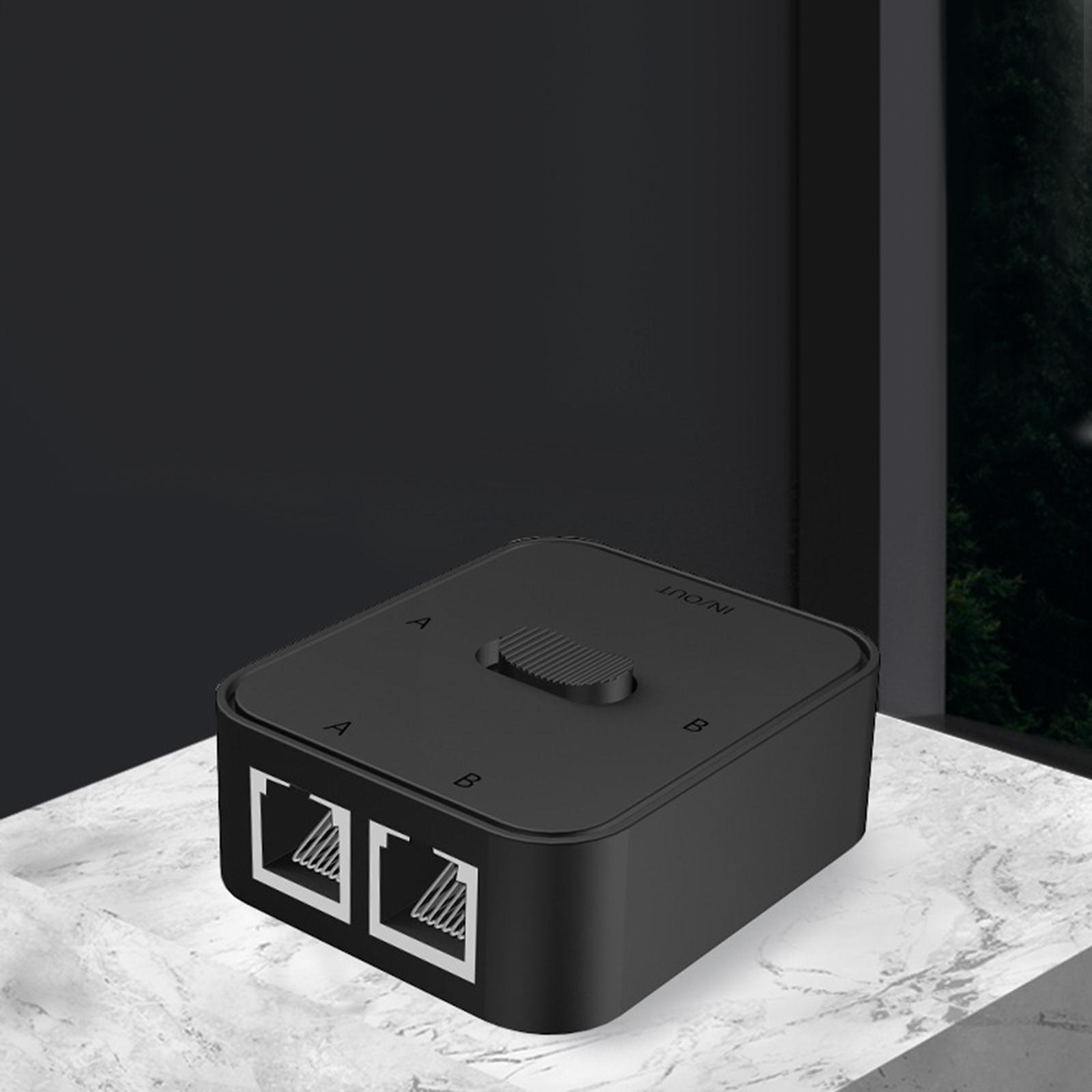 Gigabit Network Switch 2 Port Portable LAN Hub for Computer