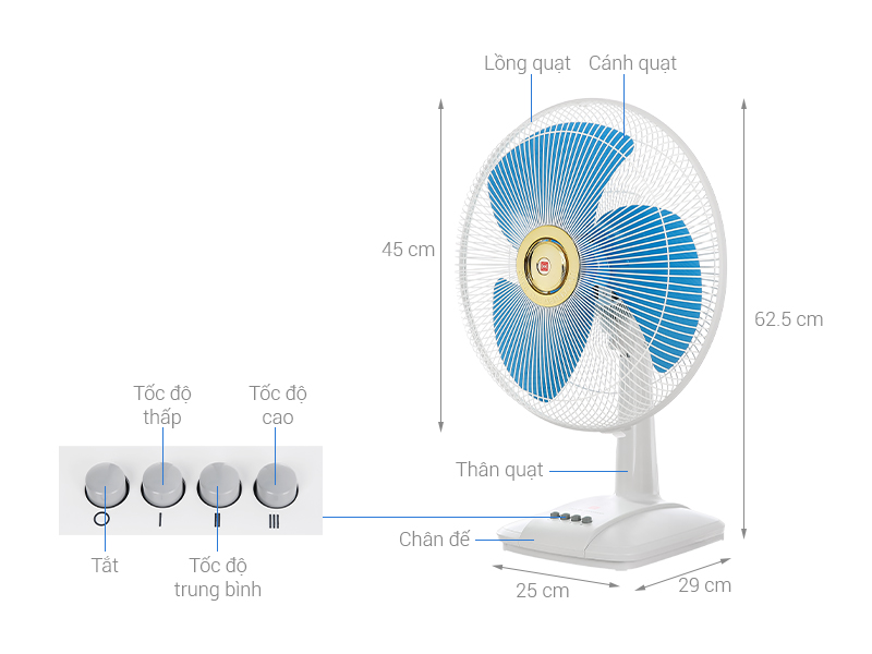 Hình ảnh QUẠT BÀN KDK A40B Hàng chính hãng