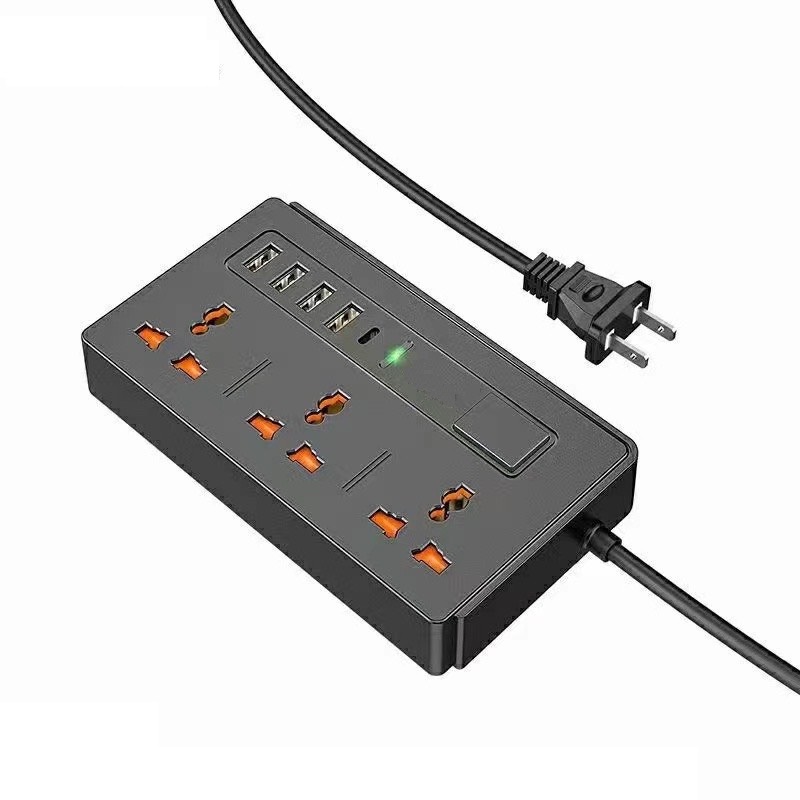 Ổ điện cao cấp đa năng, thông minh 4 cổng USB, 3 cổng AC 220V OLAPLE an toàn chống giật, chống cháy nổ an toàn - Hàng nhập khẩu