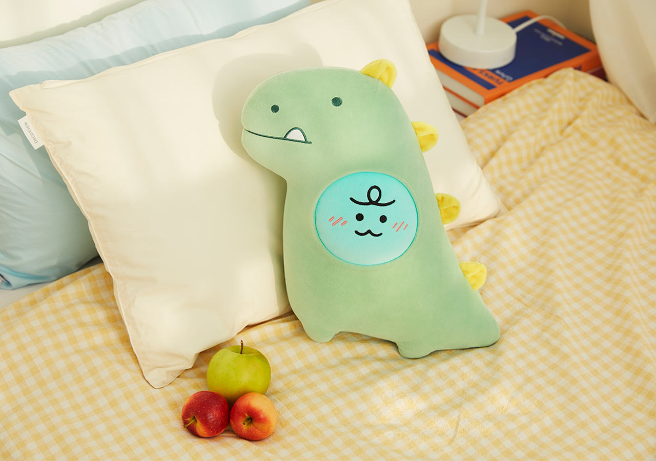 Gối Ôm Hình Khủng Long Jordy KAKAO FRIENDS Chính Hãng