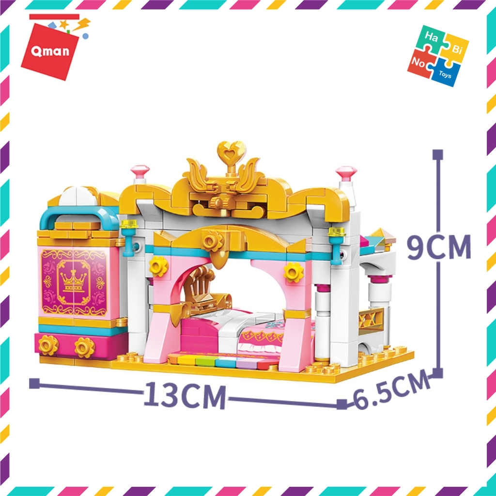 Bộ Đồ Chơi Xếp Hình Cho Bé Gái Qman 32012 Phòng Công Chúa 282 Chi Tiết