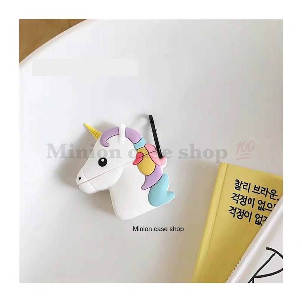 Bộ dụng cụ chuyên vệ sinh tai nghe dành cho Airpods 1/1 và Aipods Proairpod 1 và 2, tai nghe bluetooth i11,i12, i100, i9s... silicon 3D ngựa sừng Unicorn cao cấp
