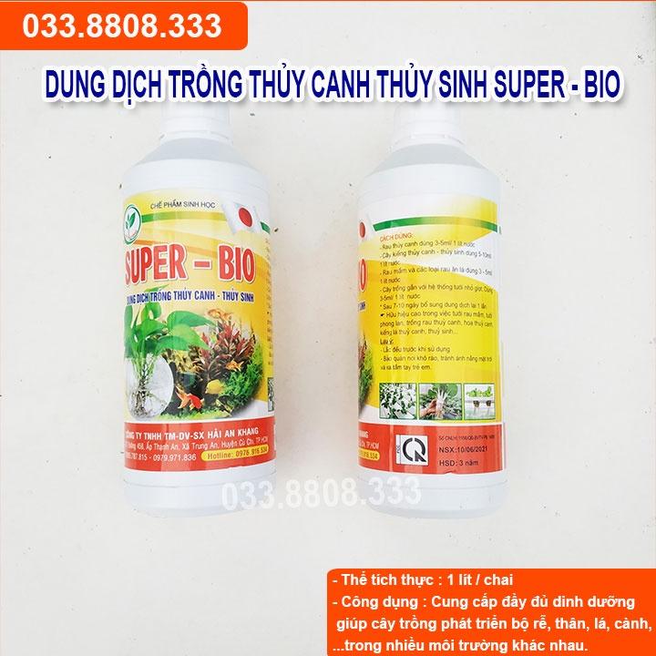 Dung Dịch Thủy Canh Thủy Sinh Trồng Rau SUPER BIO 1 LIT