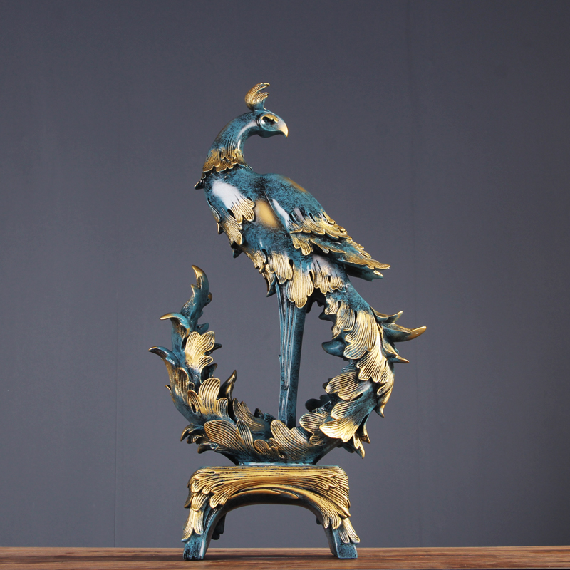 Tượng chim phượng hoàng lửa trang trí nội thất cao cấp - Đồ Decor trang trí nhà cửa đẹp - Mã T132