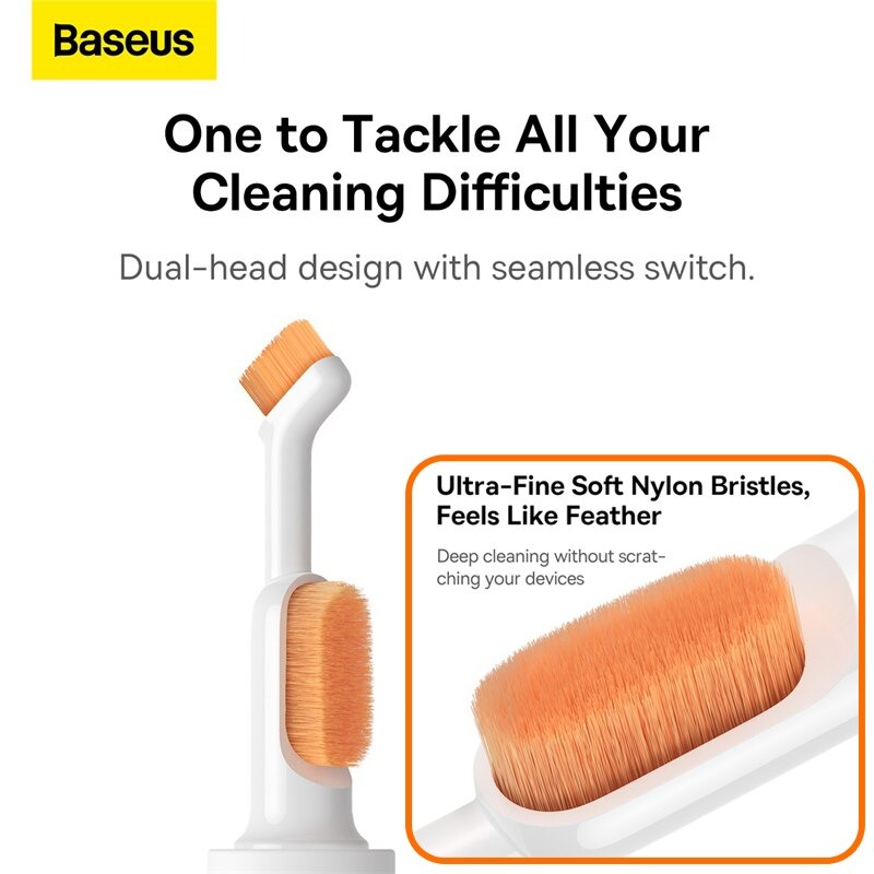 Bộ Bàn Chải Vệ Sinh Đa Năng Baseus Cleaning Brush Làm Sạch Tai Nghe Airpods Điện Thoại Bàn Phím - Hàng Chính Hãng