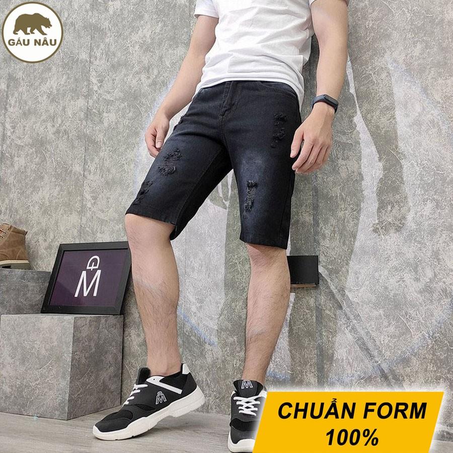 Quần short jean nam GN417 màu chuẩn đẹp Gấu Nâu