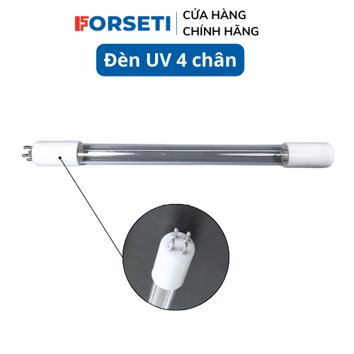 Bộ đèn UV  6W 4 chân giúp triệt trùng máy lọc nước - Hàng nhập khẩu