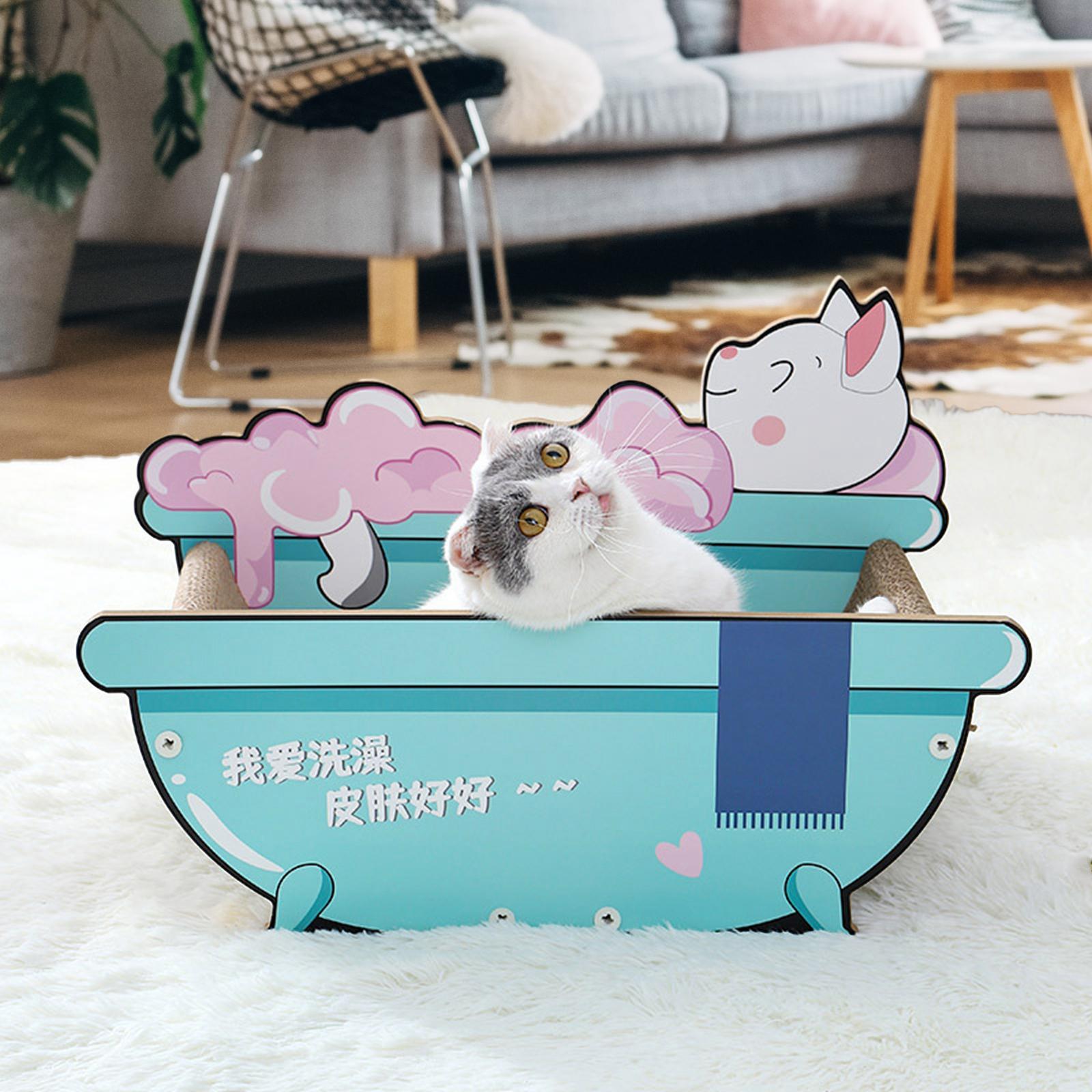 Boat Cat Scratcher Lounge for Small Medium and Large Cats Cat Scratching Mat