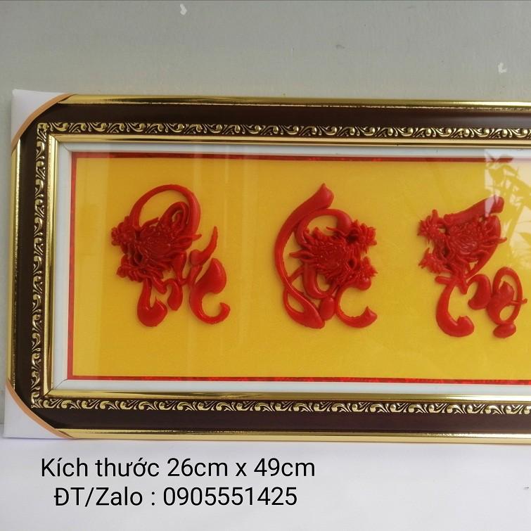 Tranh thư pháp PHÚC LỘC THỌ đầu rồng.Quà tặng mừng tân gia, quà khai trương, quà mừng thọ ông bà cha mẹ.Quà biếu tết
