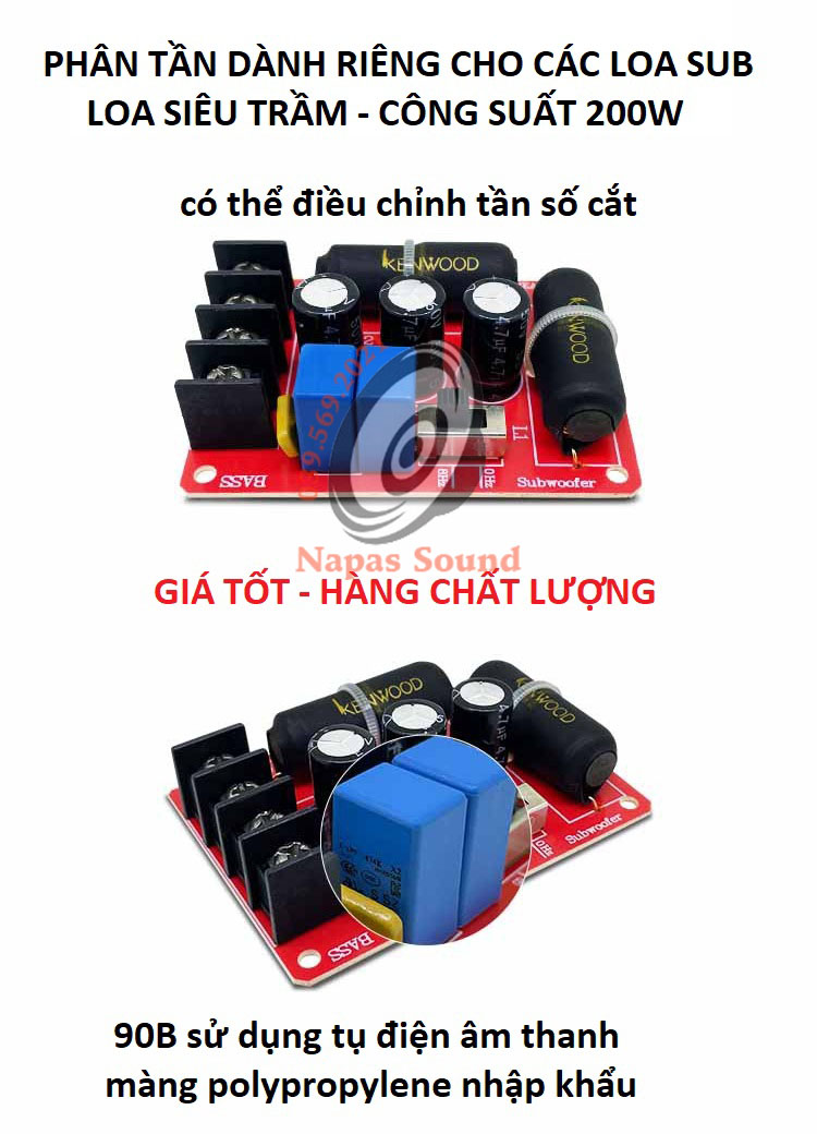 MẠCH LỌC LOA SUB ĐIỆN 200W - GIÁ 1 CÁI - LOẠI ĐA NĂNG CÓ CHỈNH ÂM - MẠCH PHÂN TẦN SUB ĐIỆN