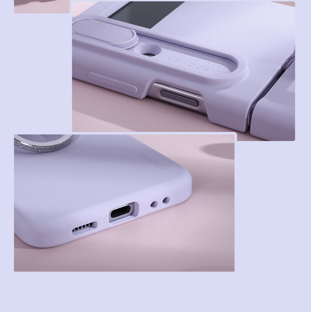Ốp lưng dành cho Galaxy Z Flip 4 Nillkin Camshield Silky Silicon- hàng chính hãng