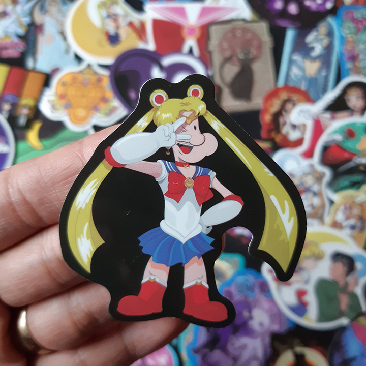 Bộ Sticker dán cao cấp chủ đề THỦY THỦ MẶT TRĂNG - SAILOR MOON - Dùng dán Xe, dán mũ bảo hiểm, dán Laptop