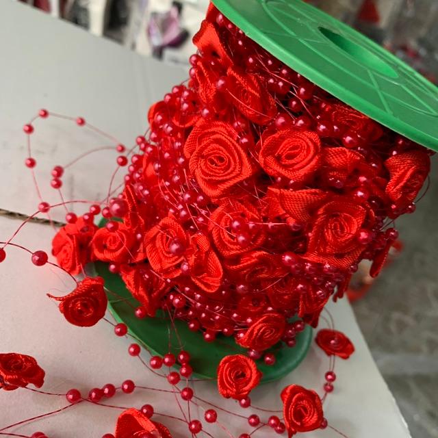 Dây cài tóc cô dâu hoa hạt trai nhí phụ kiện cưới Giang