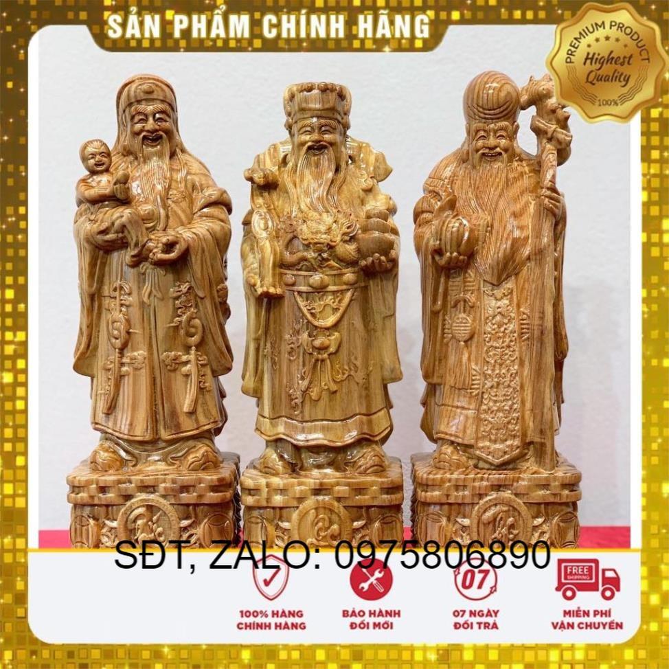 siêu ưu đãi Tượng tam đa gỗ huyết long (máu rồng),phúc lộc thọ tượng phong thủy cao 30cm - 40cm