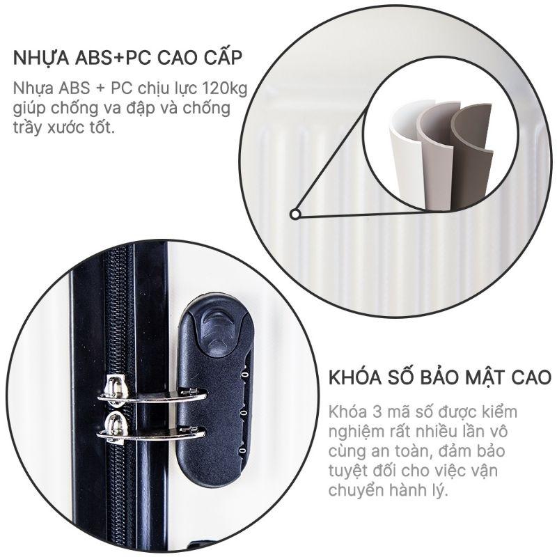 Vali du lịch cao cấp Size 28/24/20 -Nhựa ABS 841 Bo góc kim loại cao cấp chống va đập siêu tốt siêu rẻ