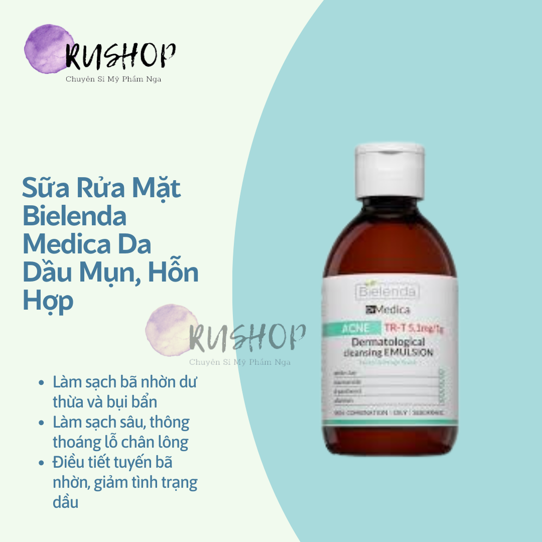 Sữa Rửa Mặt Bielenda Medica Da Dầu Mụn, Hỗn Hợp