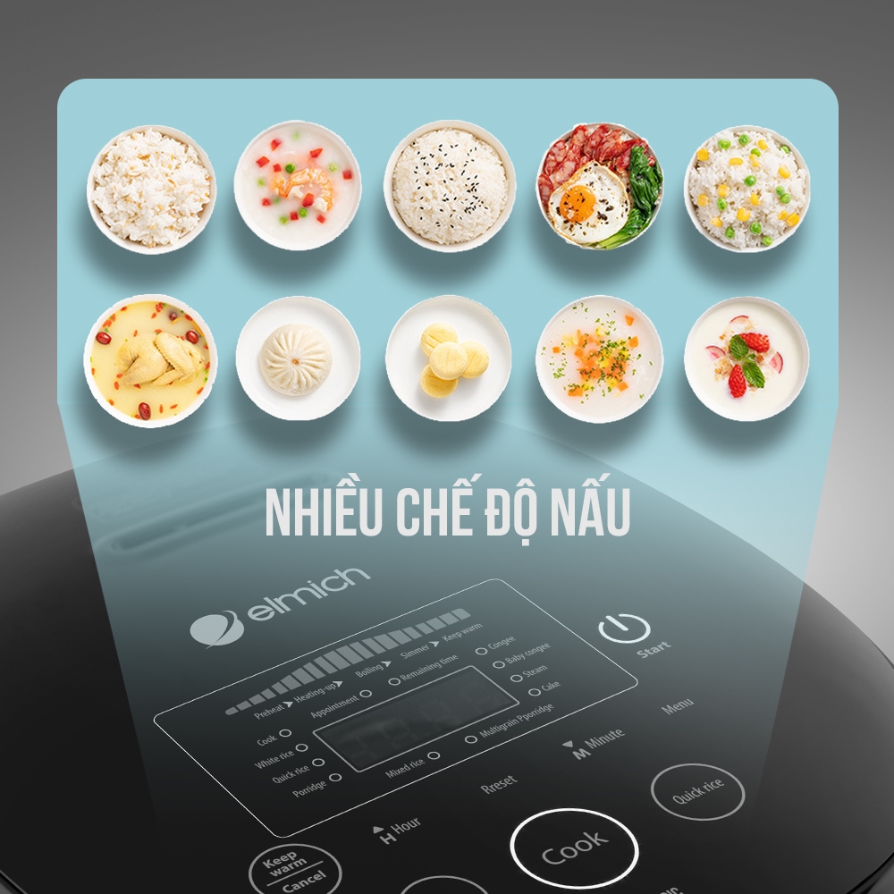 Nồi cơm điện tử Elmich RCE-1789 - Hàng chính hãng