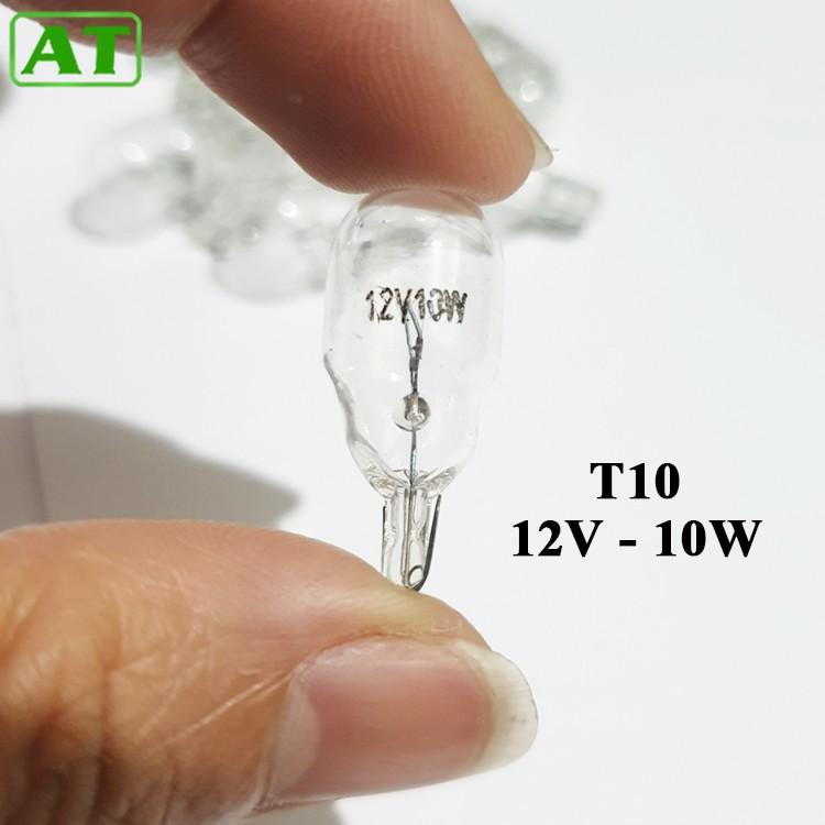 Combo 5 Bóng Đèn T10 12V 10W 1 Tóc Chân Cắm Halogen