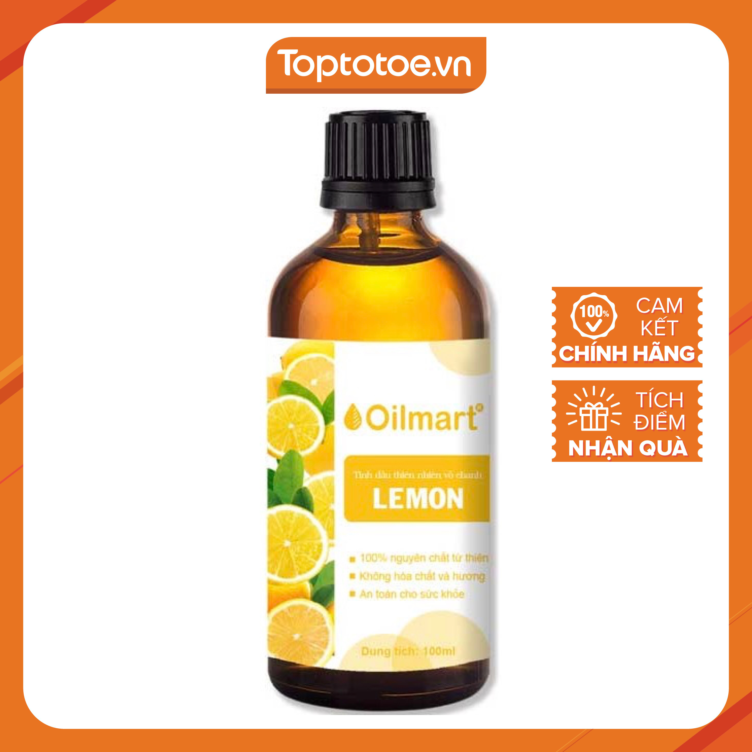 Tinh Dầu Thiên Nhiên Vỏ Chanh Oilmart Lemon Essential Oil 100ml