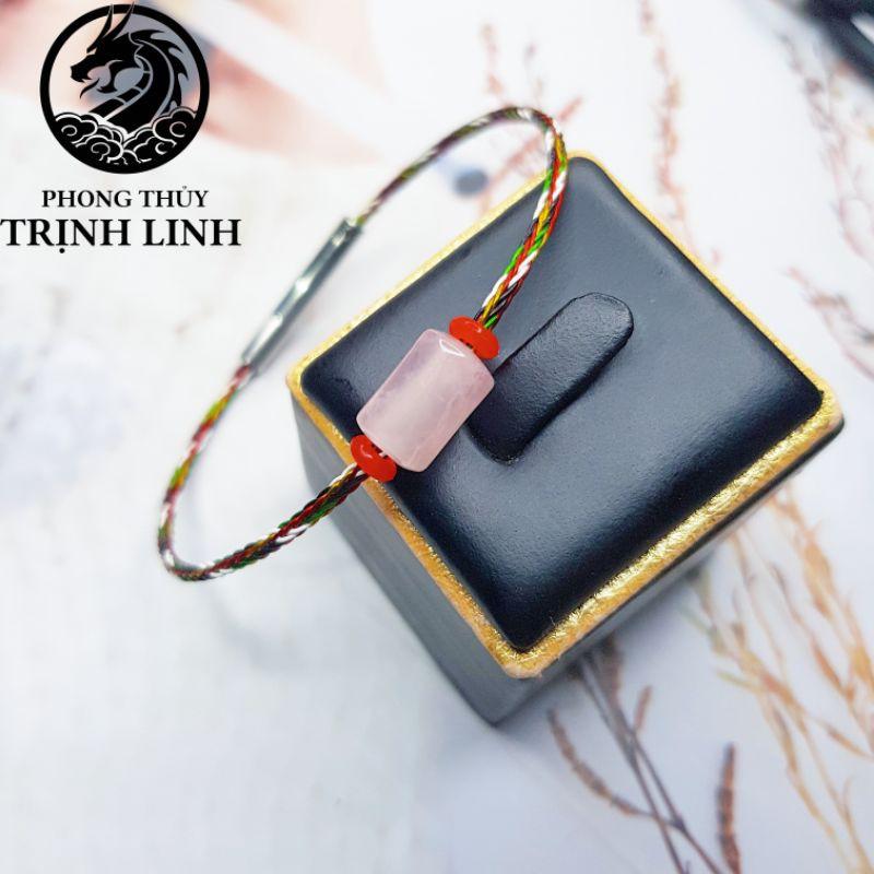 VÒNG TAY LU THỐNG HỒNG DÂY THÉP CAO CẤP
