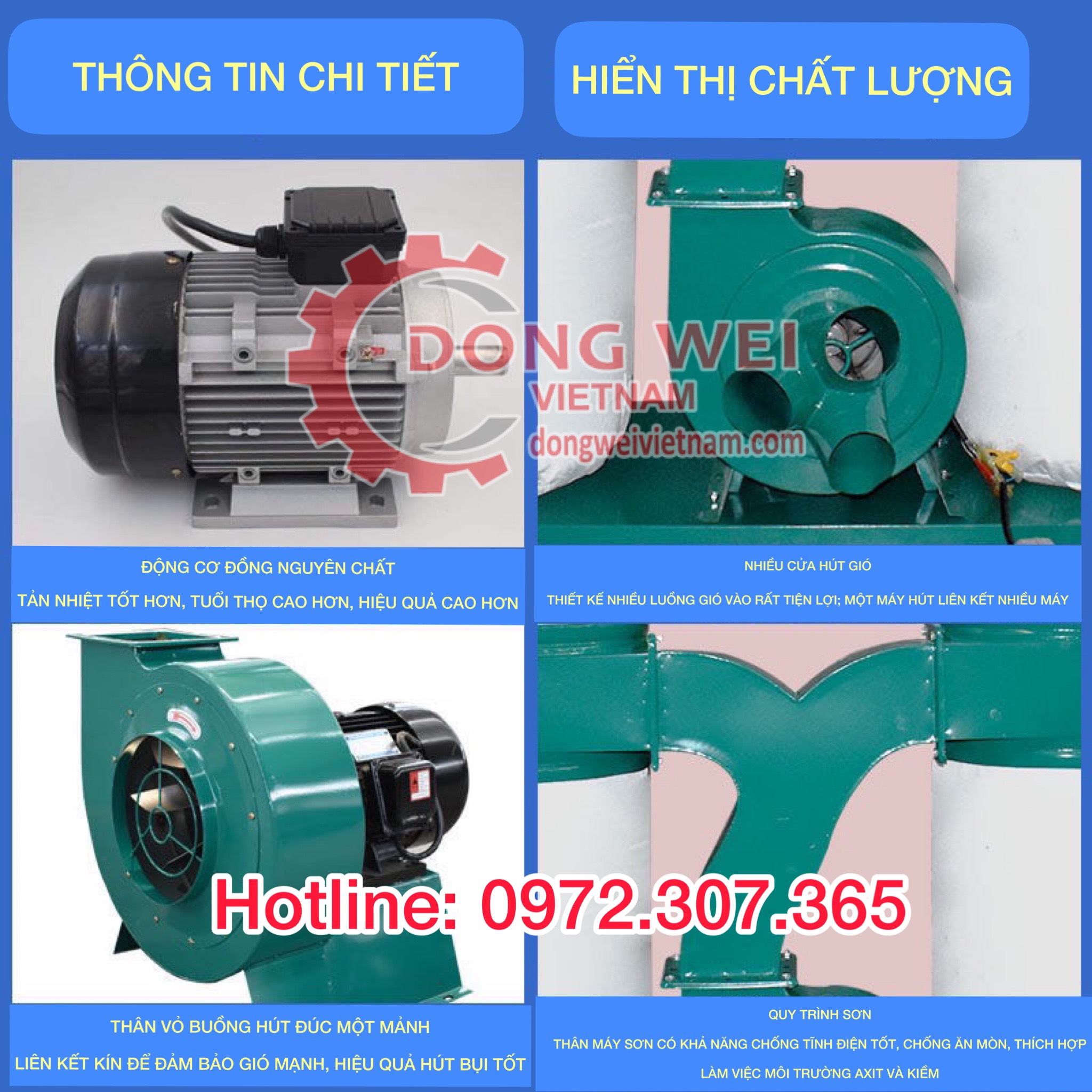 Máy hút bụi công nghiệp 2 túi vải, công suất 5,5kw/ 380v