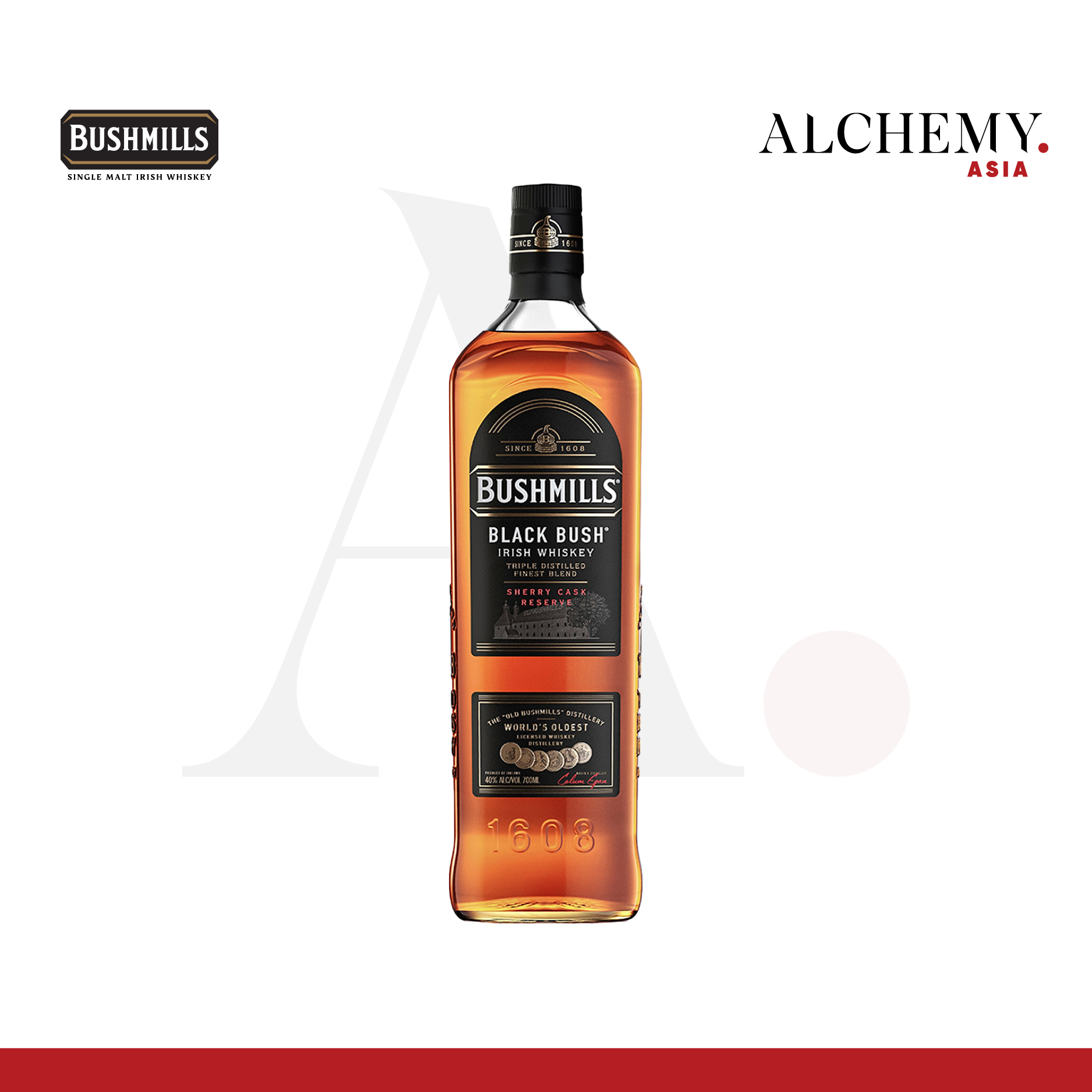 [TET EDITION 2024] Rượu Bushmills Blackbush 40% 1x0.7L